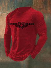 Langarm-T-Shirt für Herren mit Totenflügel